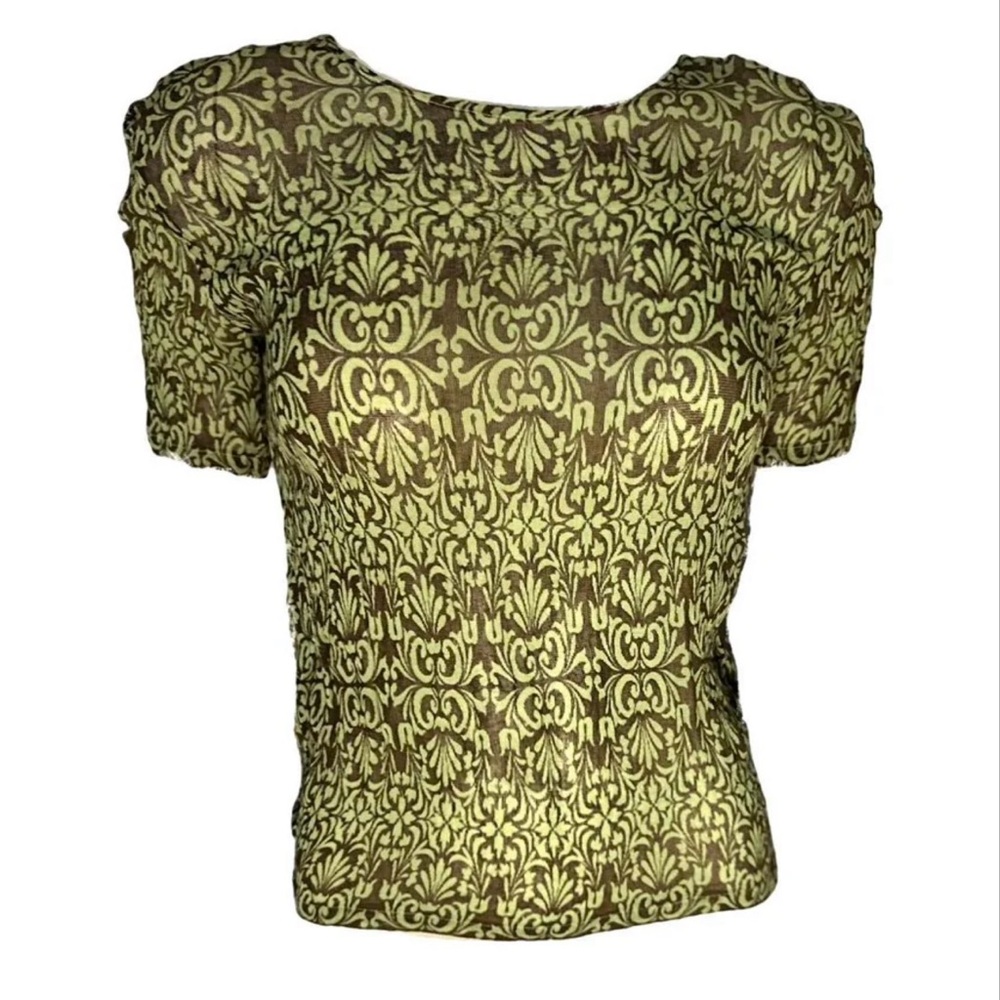 Issey Miyake vintage botanical knit top, late 90s–early 00s